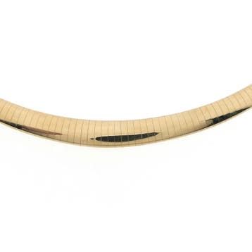 Gouden omega schakelcollier (Ketting), Ophalen of Verzenden, Gebruikt, Goud, Goud