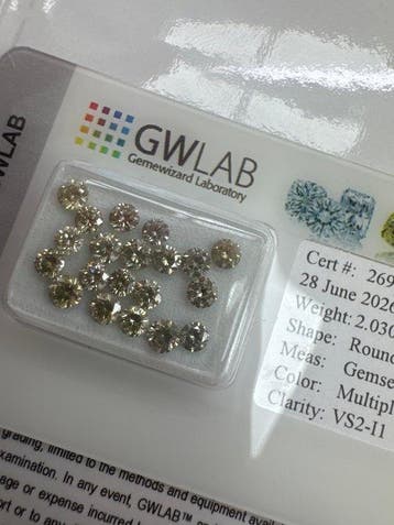 Zonder minimumprijs - 20 pcs Diamant (Natuurlijk gekleurd) -, Sieraden, Tassen en Uiterlijk, Edelstenen, Nieuw