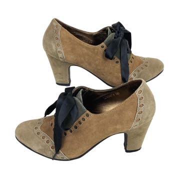 Di Lauro - Dames schoen met hak - Bruin - Suède - Maat 36, Nieuw