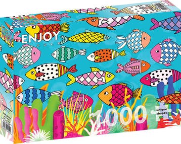 Patterned Fishes Puzzel (1000 stukjes) | Enjoy Puzzle -, Verzenden, Nieuw