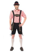 Lederhose Johann Zwart Kort, Kleding | Heren, Ophalen of Verzenden, Nieuw