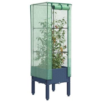 vidaXL Plantenbak verhoogd met kashoes 40x40x140 cm, Verzenden, Nieuw, Kunststof