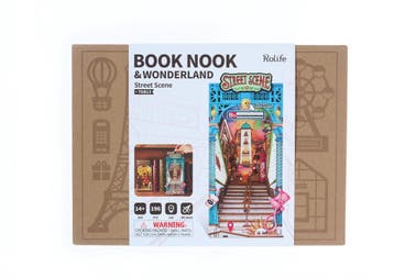 Robotime Book Nook Street Scene DIY Modelbouw Knutselen, Verzenden, Nieuw