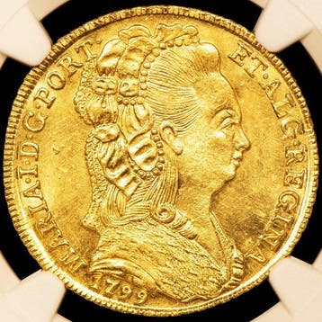 Portugal. D. Maria I (1786-1799). Peça (6.400 Reis) 1799 -, Postzegels en Munten, Munten | Europa | Niet-Euromunten