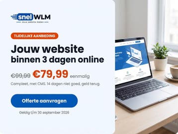 Website laten maken | binnen 3 dagen online | €79,99, Webdesign