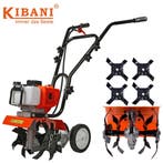 Kibani Mini Grondfrees Benzine - Tuinfrees + 4 Reservemessen, Nieuw