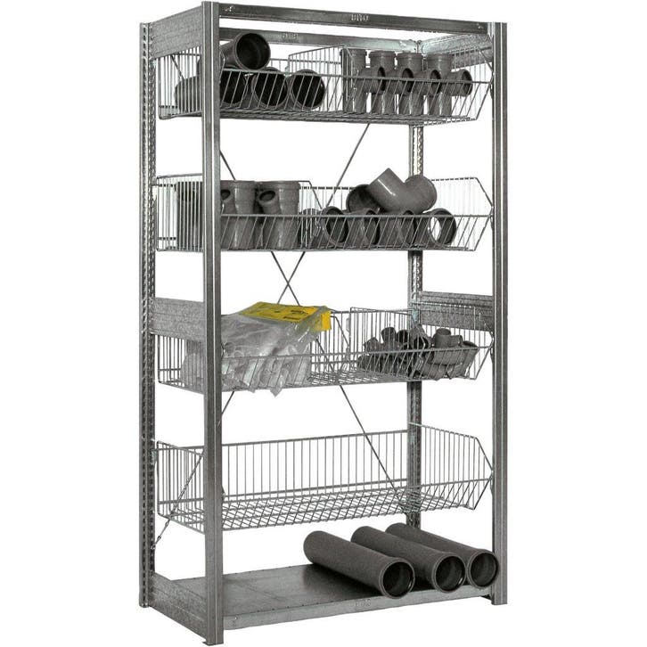 Bito draadmand stelling h250xb100xd50, 6 manden, licht, Zakelijke goederen, Kantoor en Winkelinrichting | Winkel en Inventaris