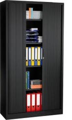 Roldeurkast zwart hoog STOR - 100x43x198 BxDxH 100x43x198, Ophalen of Verzenden, Nieuw