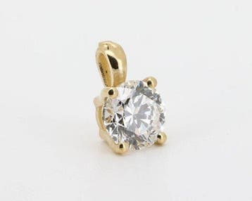 Hanger - 14 karaat Geel goud - 3.04ct. tw. Diamant
