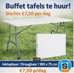 Klaptafels huren Almelo | Perfect voor feest, bruiloft & BBQ, Ophalen, Zo goed als nieuw, Verjaardag