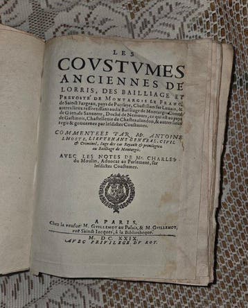 Charles Dumoulin - Les Coustumes Anciennes de Lorris, Des, Antiek en Kunst, Antiek | Boeken en Bijbels