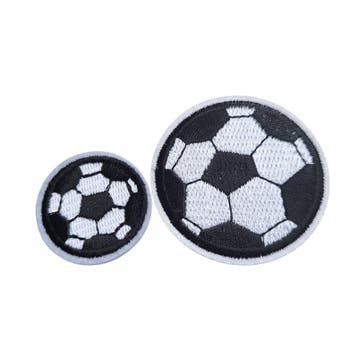 Embleem voetbal - 2 stuks - 5cm - 3 cm - applicatie - ops..., Ophalen of Verzenden, Nieuw, Overige typen