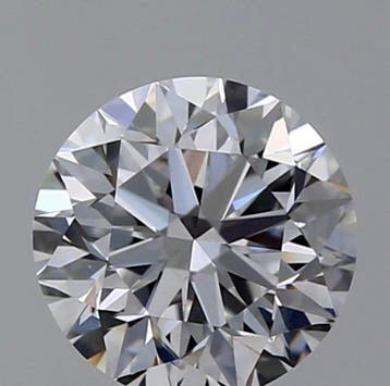 1 pcs Diamant (Natuurlijk) - 0.46 ct - Rond - D (kleurloos), Nieuw