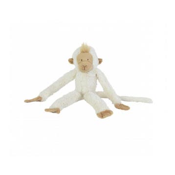 Happy Horse aap knuffel - wit - pluche - 85 cm, Verzenden, Nieuw
