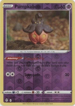Pumpkaboo 076/203 reverse holo (Evolving Skies), Hobby en Vrije tijd, Verzamelkaartspellen | Pokémon, Ophalen of Verzenden, Nieuw