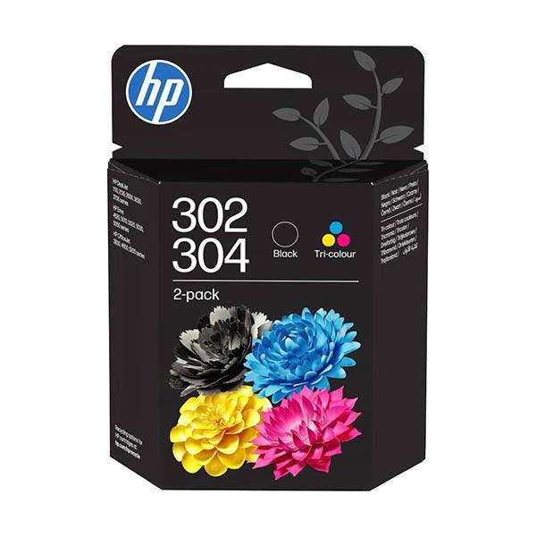 HP 302/304 (B82L1AE) dubbelpak zwart + kleur Inktcartridge, Computers en Software, Printerbenodigdheden, Nieuw, Verzenden