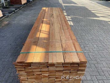 Ca. 113x Guyana Teak Beschoeiingsplanken, 20x100mm, lengt, Nieuw