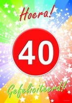 40 jaar verjaardag poster - 40 jaar versiering, Ophalen of Verzenden, Nieuw