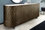 Design Dressoir REFLECTION 150cm wit keramiek marmer brons, Ophalen of Verzenden, Nieuw