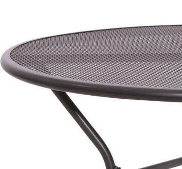 Ronde tuintafel 105 cm gepoedercoat staal - tafel metaal, Ophalen of Verzenden, Nieuw, Overige materialen, Eettafel