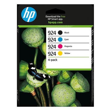 HP 924 (6C3Z1NE) multipack zwart/cyaan/magenta/geel, Computers en Software, Printerbenodigdheden, Verzenden, Nieuw, HP