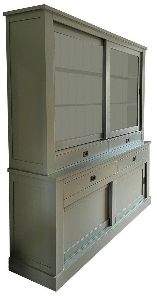 Buffetkast Engels groen Boskoop 180cm, Huis en Inrichting, Kasten | Buffetkasten, Ophalen of Verzenden