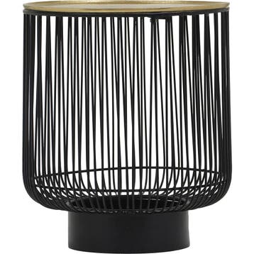 Bijzettafel - Livion Rana - Rond - 41cm - Zwart/Goud -, Huis en Inrichting, Tafels | Eettafels, Ophalen of Verzenden, Nieuw, Overige materialen
