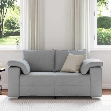 vidaXL Loveseat Lichtgrijs 160 cm Stof, Verzenden, Nieuw, Stof, 150 tot 200 cm