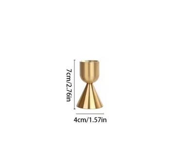 Luxe Gouden Metalen Kandelaar Elegante Tafelkandelaar, Huis en Inrichting, Woonaccessoires | Kandelaars en Kaarsen, Verzenden