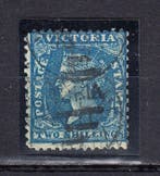 Victoria 1860 - 2 Sh Victoria blauw gebruikt - S.g. 10, Gestempeld
