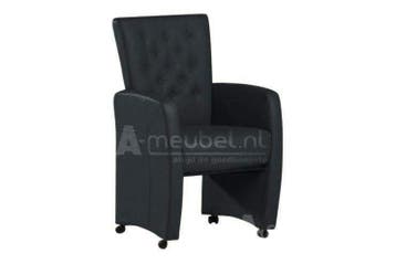 Eetkamerstoel Carina - eetkamerstoelen - Antraciet, Huis en Inrichting, Stoelen, Nieuw, Stof