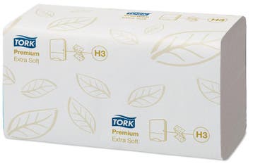 Tork Premium handdoek z-vouw 2-laags 23 x 23 cm wit, Verzenden