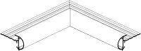 Roval aluminium kraaltrim binnenhoek 38 x 45 mm, Ophalen of Verzenden, Nieuw