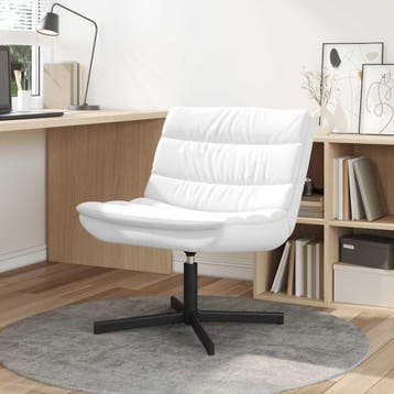 vidaXL Draaistoel Wit 63 x 75 x 76 cm Kunstleer, Verzenden, Nieuw, Wit