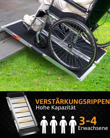 Drempelhulp - Oprijplaat rolstoel - Aluminium - Tot 363 kg -, Verzenden, Zo goed als nieuw