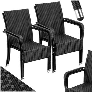 Wicker tuinstoel Girona, stapelbaar, draagkracht 120 kg, Tuin en Terras, Tuinsets en Loungesets, Verzenden, Nieuw