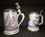 Franklin Mint 2 bierpullen maritiem thema - Bierpul -