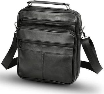 THL Design Leren schoudertas Heren Reporter Large, Overige merken, Verzenden, Zwart, Nieuw