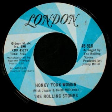 The Rolling Stones - Honky Tonk Women / You Cant Always, Verzenden, Gebruikt