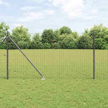 vidaXL Euro-hek met grondpennen 25 x 1,2 m PVC-Coated Staal, Verzenden, Nieuw, IJzer
