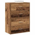vidaXL Kasten met 2 lades 2 st 60x31x40cm bewerkt hout oud, Verzenden, Nieuw