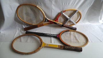 Lot 4 ancienne raquettes de Tennis - Bjorn Borg et Chris, Nieuw