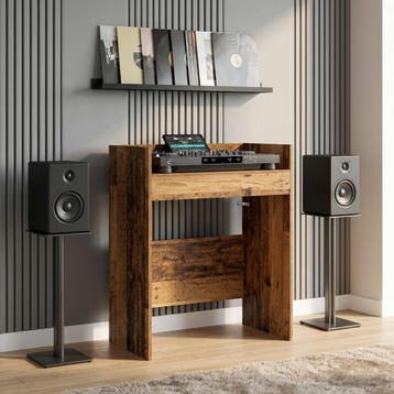 vidaXL DJ Tafel Oud hout 62 x 45 x 102 cm Bewerkt hout, Muziek en Instrumenten, Verzenden, Nieuw