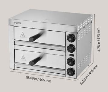 Elektrische Pizza Oven 12 inch RVS Timer Horeca Thuis, Verzenden, Nieuw