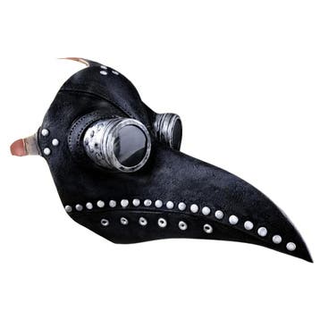 Snavel masker (Pest dokter) zwart-grijs, Verzenden, Nieuw