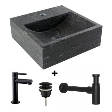 Hardsteen fontein Saniflex Square Black edition, Verzenden, Nieuw
