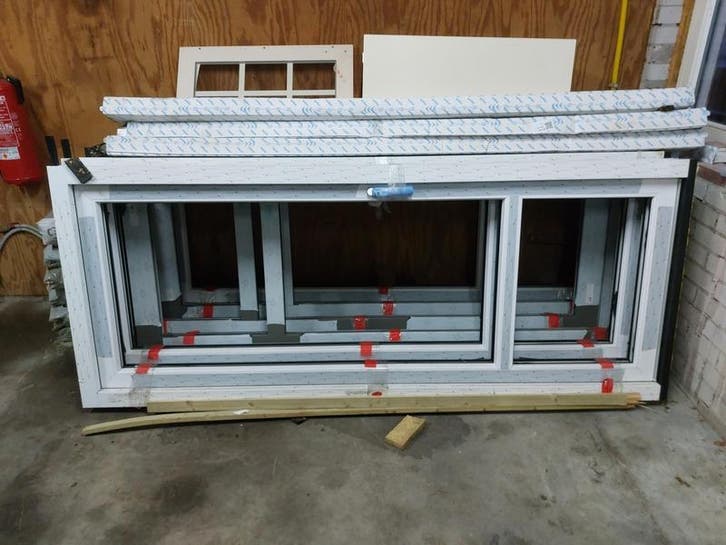 6x Balkon deur Kömmerling, 9001, Doe-het-zelf en Verbouw, Deuren en Horren