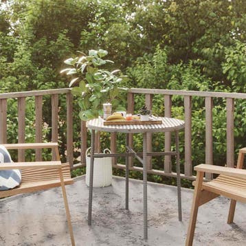 vidaXL Salontafel 45 cm poly rattan grijs, Verzenden, Nieuw