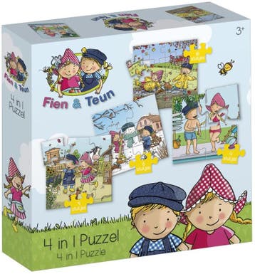 Fien & Teun - 4 In 1 Puzzel | Bambolino Toys - Puzzels, Verzenden, Nieuw