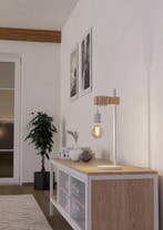 EGLO Townshend - Tafellamp - 1-lichts - E27 - Wit/Eikenhout, Verzenden, Nieuw